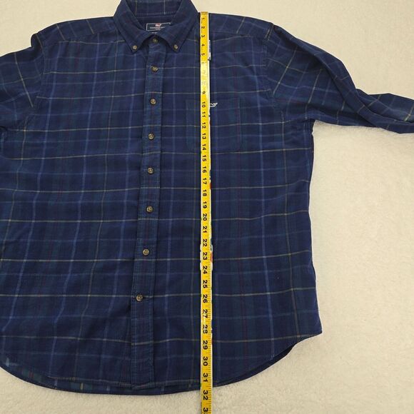 Vineyard Vines Classic Fit Mens Long Sleeve Plaid‎ Tucker Shirt Size XL Blue - Picture 15 of 16